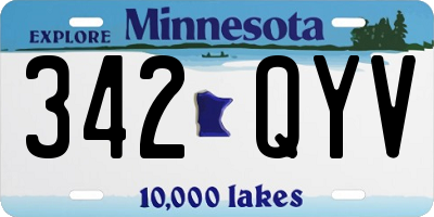 MN license plate 342QYV