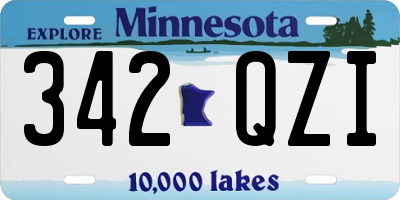 MN license plate 342QZI