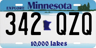 MN license plate 342QZQ