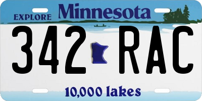 MN license plate 342RAC