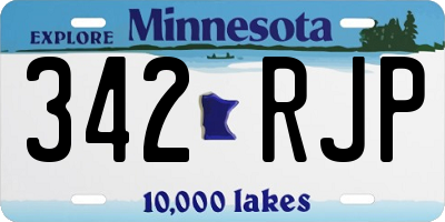 MN license plate 342RJP