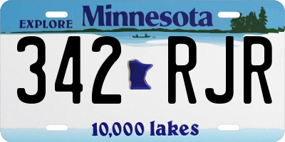 MN license plate 342RJR