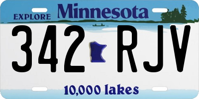 MN license plate 342RJV