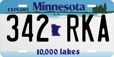 MN license plate 342RKA