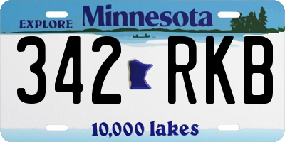 MN license plate 342RKB