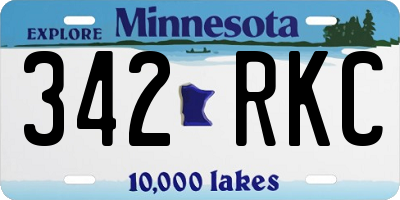 MN license plate 342RKC