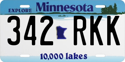 MN license plate 342RKK