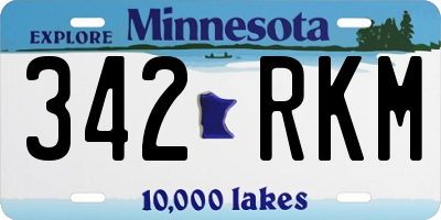 MN license plate 342RKM