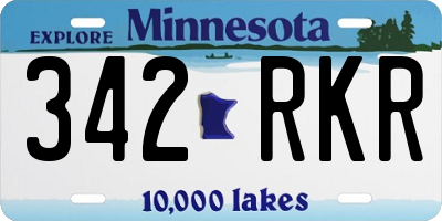 MN license plate 342RKR