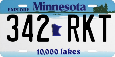 MN license plate 342RKT