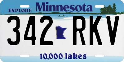 MN license plate 342RKV