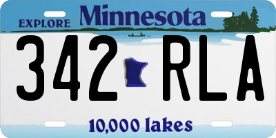 MN license plate 342RLA