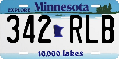 MN license plate 342RLB