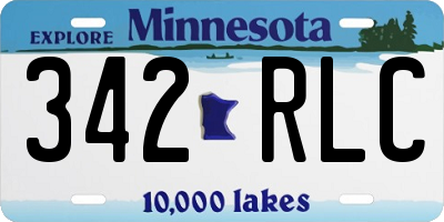 MN license plate 342RLC