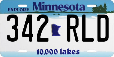 MN license plate 342RLD