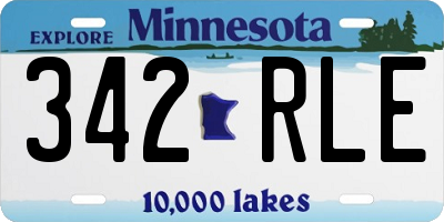 MN license plate 342RLE