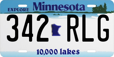 MN license plate 342RLG