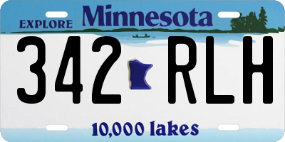 MN license plate 342RLH