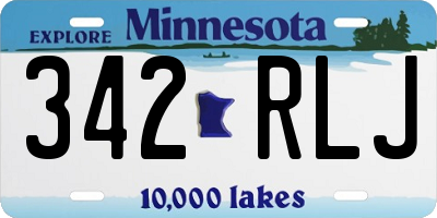 MN license plate 342RLJ