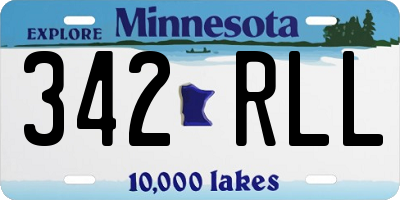 MN license plate 342RLL
