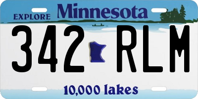 MN license plate 342RLM