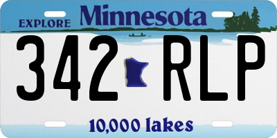 MN license plate 342RLP