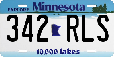 MN license plate 342RLS