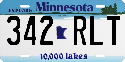 MN license plate 342RLT