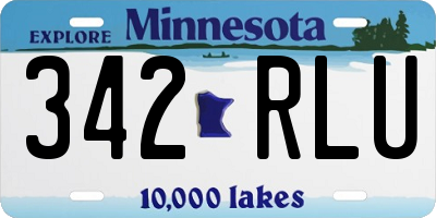 MN license plate 342RLU