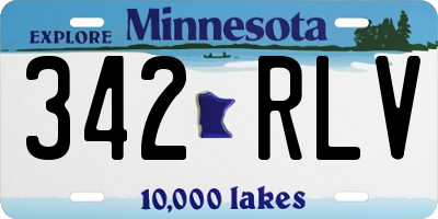 MN license plate 342RLV
