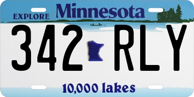 MN license plate 342RLY