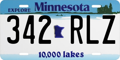 MN license plate 342RLZ