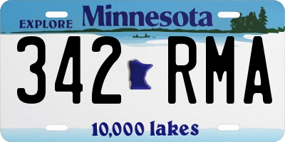 MN license plate 342RMA