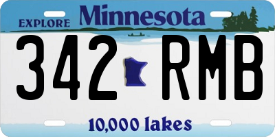 MN license plate 342RMB