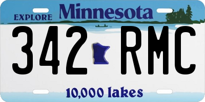 MN license plate 342RMC