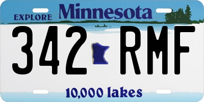 MN license plate 342RMF