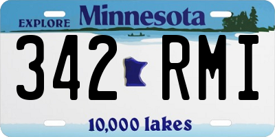 MN license plate 342RMI