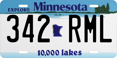 MN license plate 342RML