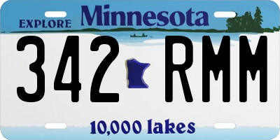 MN license plate 342RMM