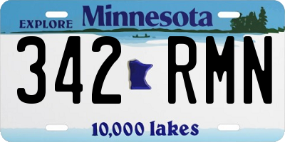 MN license plate 342RMN