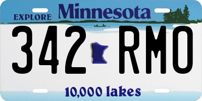 MN license plate 342RMO