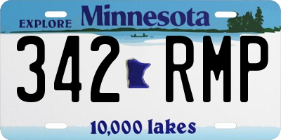 MN license plate 342RMP