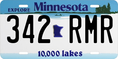 MN license plate 342RMR