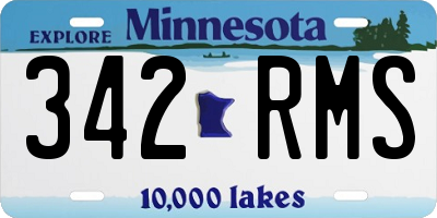 MN license plate 342RMS