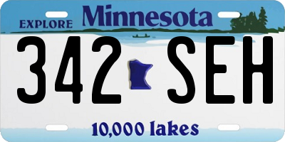 MN license plate 342SEH