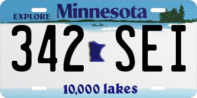 MN license plate 342SEI