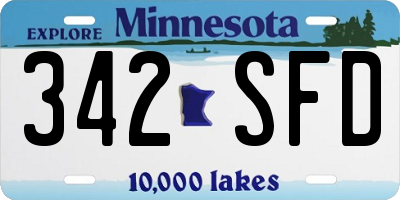 MN license plate 342SFD