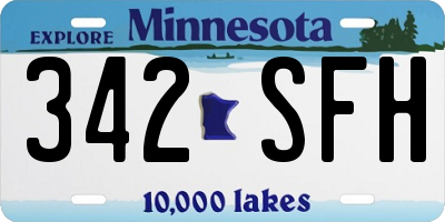 MN license plate 342SFH