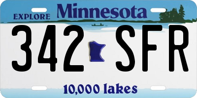 MN license plate 342SFR