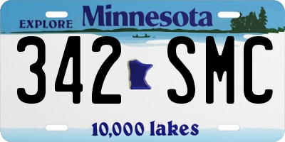 MN license plate 342SMC